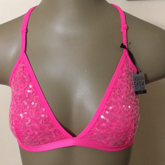 pink sequin bralette